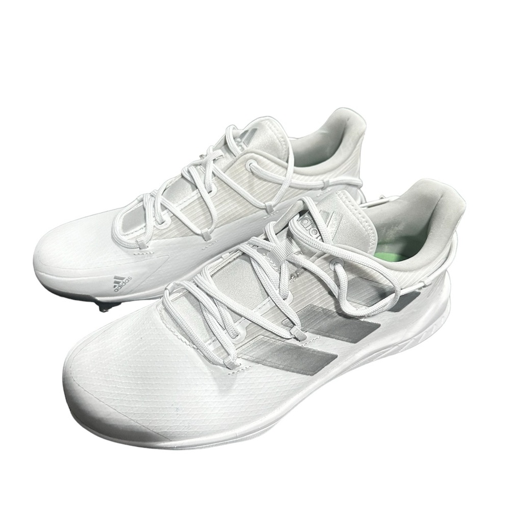 Adidas Adizero Afterburner 8 White/Silver Baseball Metal Mens Size 7